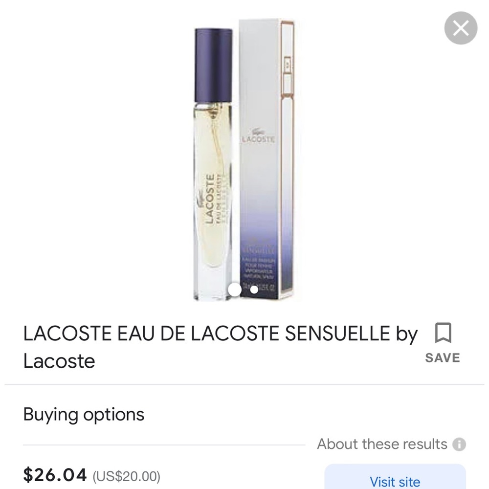 NEW Lacoste Eau de Lacoste Sensuelle Rollerball